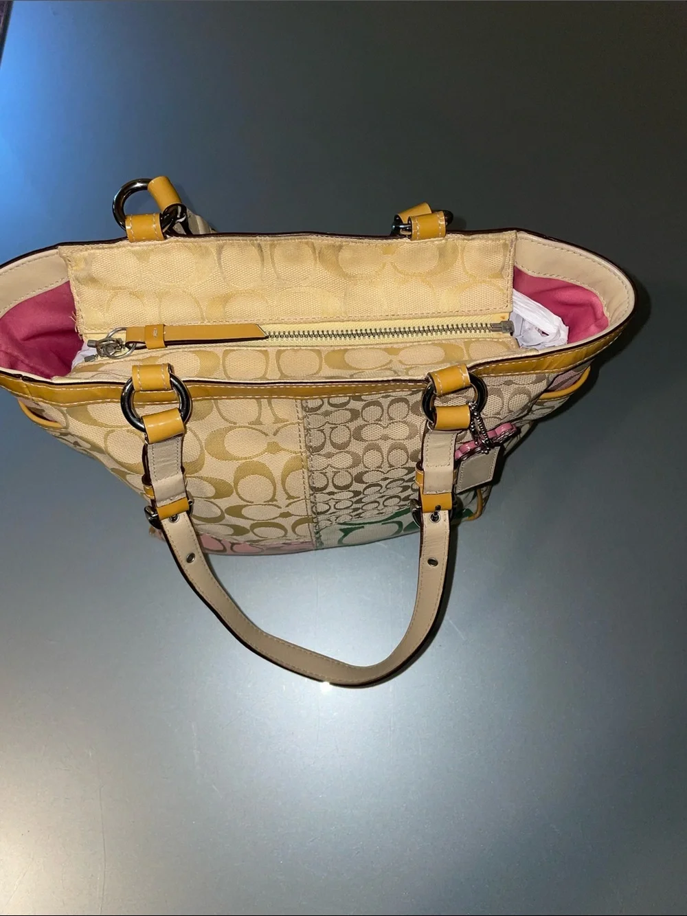 Coach Patchwork Signature Tote in Pastel F14897
